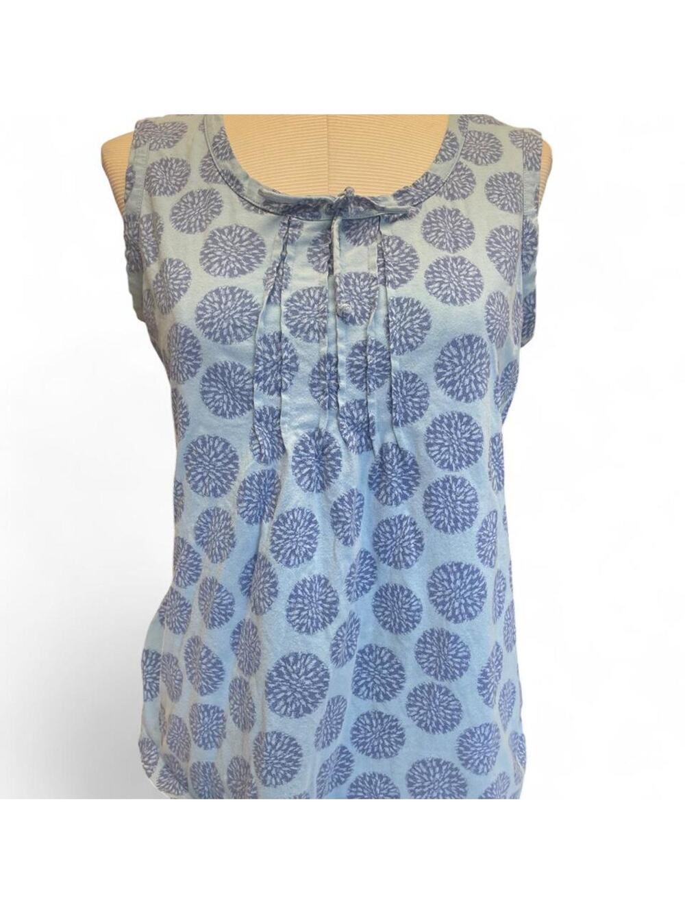 Blue and white polka dot